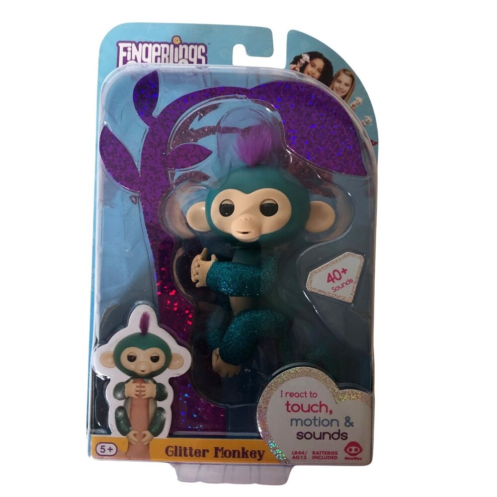 WowWee Fingerlings Glitter Monkey Quincy Interactive Toy Child Birthday Gift NEW